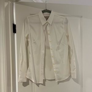 Banana Republic White Button Down Blouse New With Tags